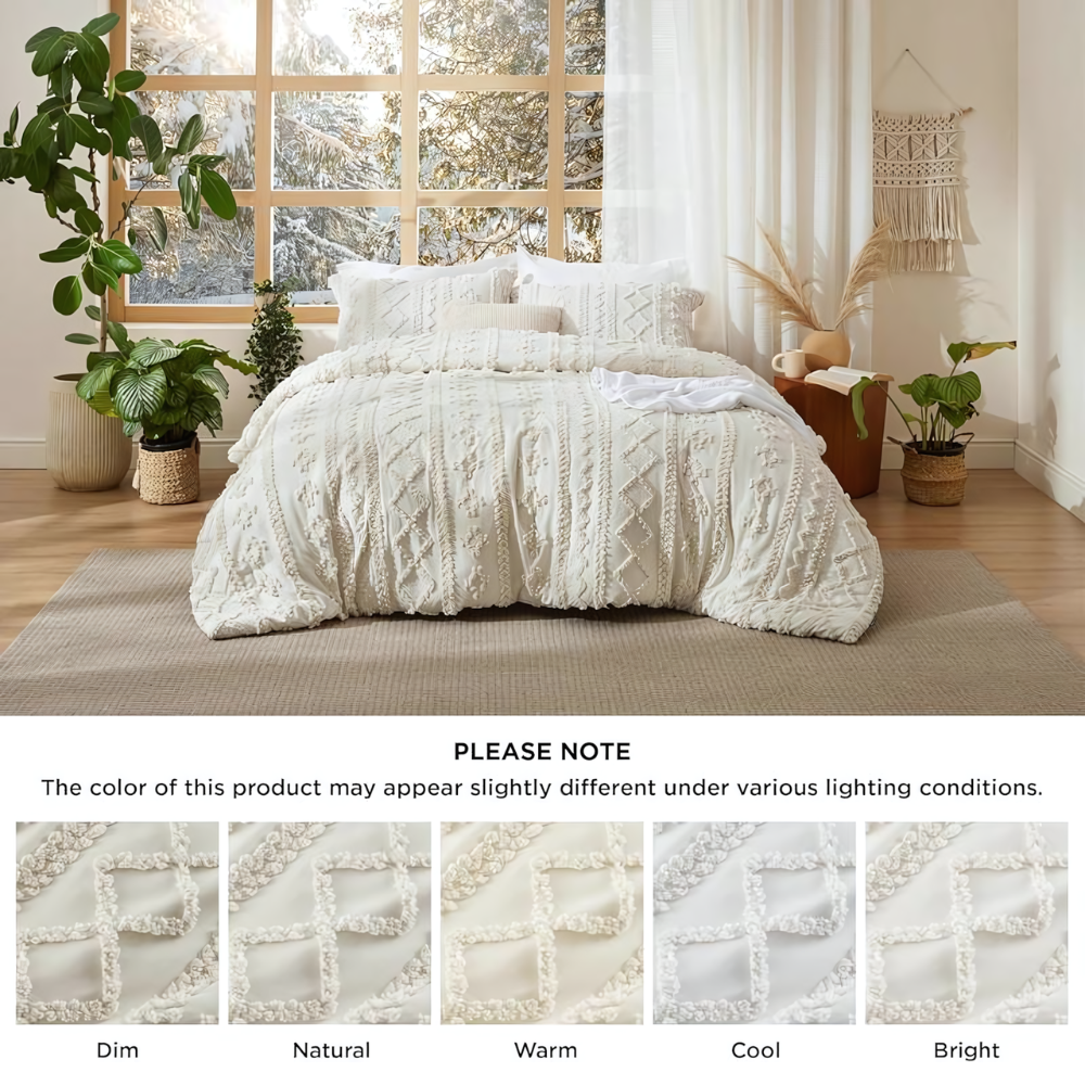 Tufted Boho Comforter Set